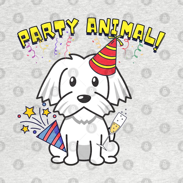 Party Animal - white dog by Pet Station